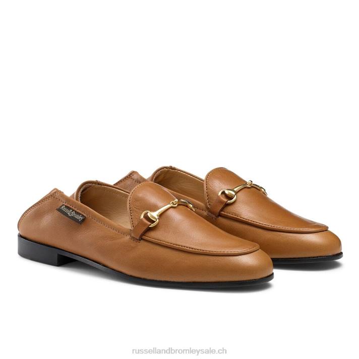 bronzer 8BN6207 femmes Russell And Bromley mocassin mocassin à mors