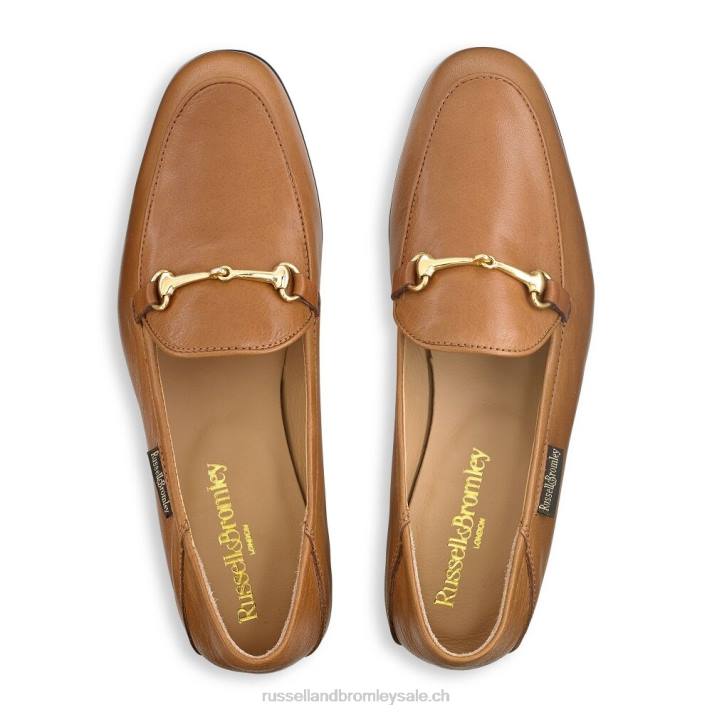 bronzer 8BN6207 femmes Russell And Bromley mocassin mocassin à mors