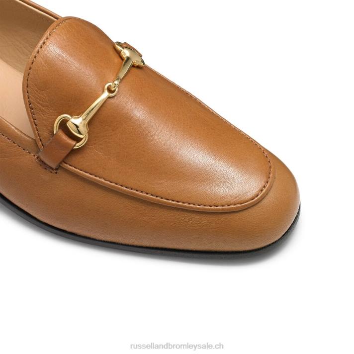 bronzer 8BN6207 femmes Russell And Bromley mocassin mocassin à mors