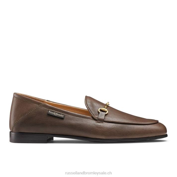 brun 8BN6214 femmes Russell And Bromley mocassin mocassin à mors