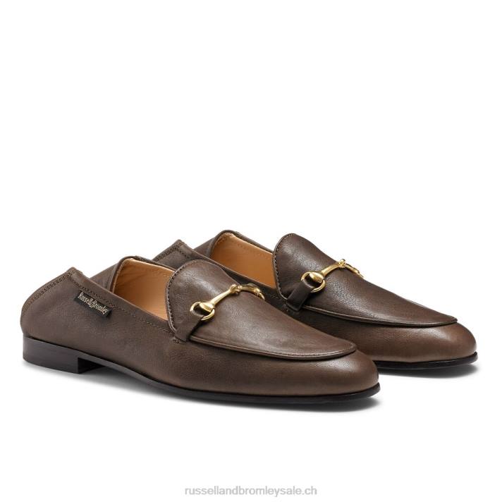 brun 8BN6214 femmes Russell And Bromley mocassin mocassin à mors