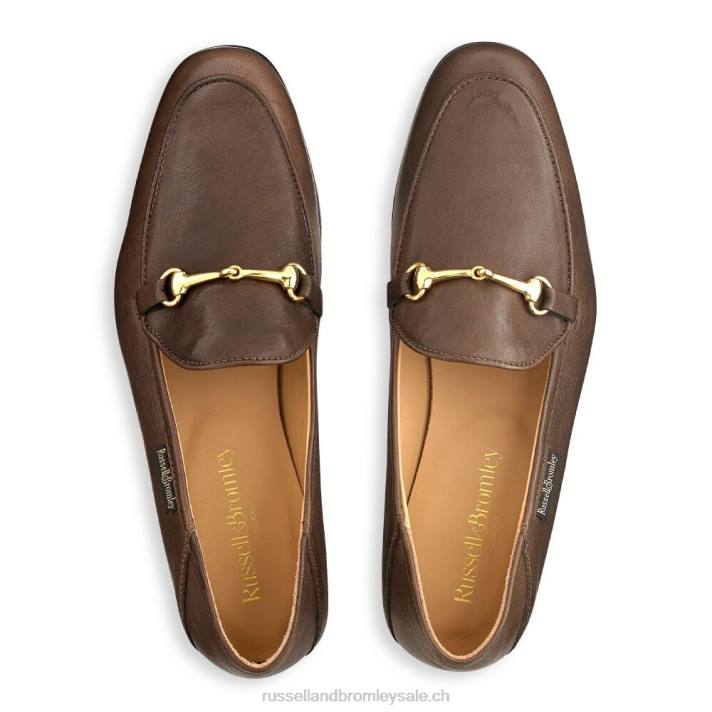 brun 8BN6214 femmes Russell And Bromley mocassin mocassin à mors