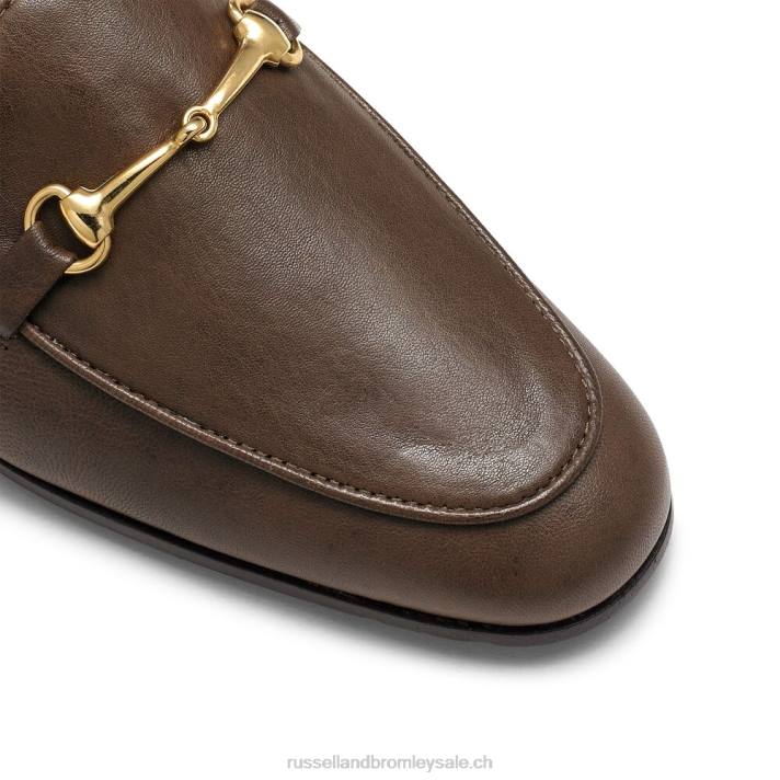 brun 8BN6214 femmes Russell And Bromley mocassin mocassin à mors