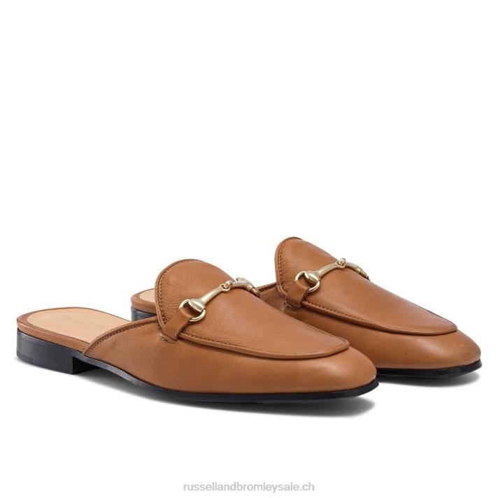brun 8BN6239 femmes Russell And Bromley mocassins sans dossier mocassins