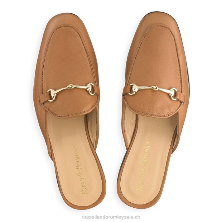 brun 8BN6239 femmes Russell And Bromley mocassins sans dossier mocassins