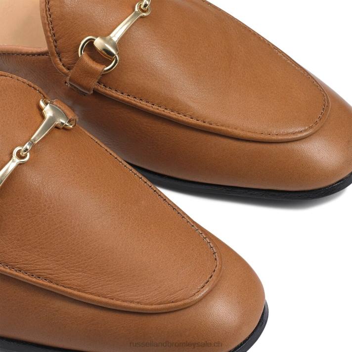 brun 8BN6239 femmes Russell And Bromley mocassins sans dossier mocassins