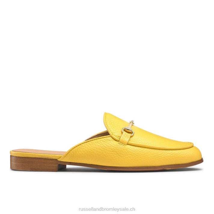 jaune 8BN6238 femmes Russell And Bromley mocassins sans dossier mocassins