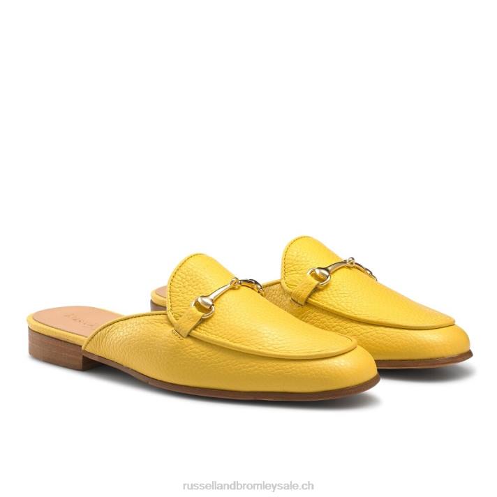 jaune 8BN6238 femmes Russell And Bromley mocassins sans dossier mocassins