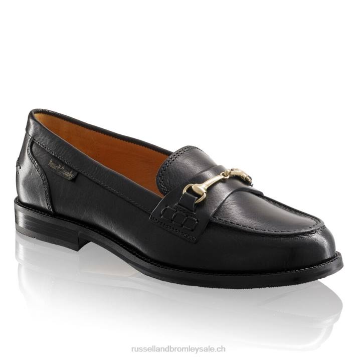 noir 8BN6194 femmes Russell And Bromley mocassins brewster à mors