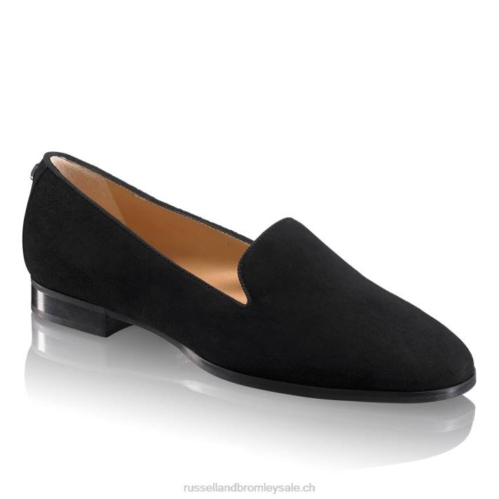 noir 8BN6220 femmes Russell And Bromley fumer pantoufle robe plat