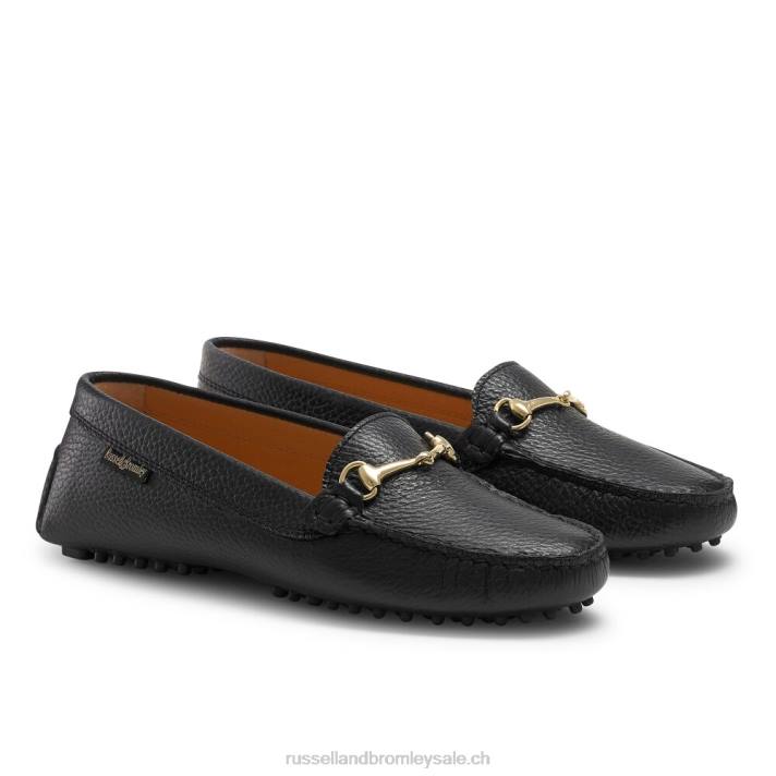 noir 8BN6227 femmes Russell And Bromley pilote de garniture de mors piazza