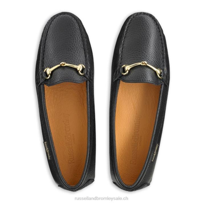 noir 8BN6227 femmes Russell And Bromley pilote de garniture de mors piazza