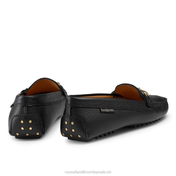 noir 8BN6227 femmes Russell And Bromley pilote de garniture de mors piazza