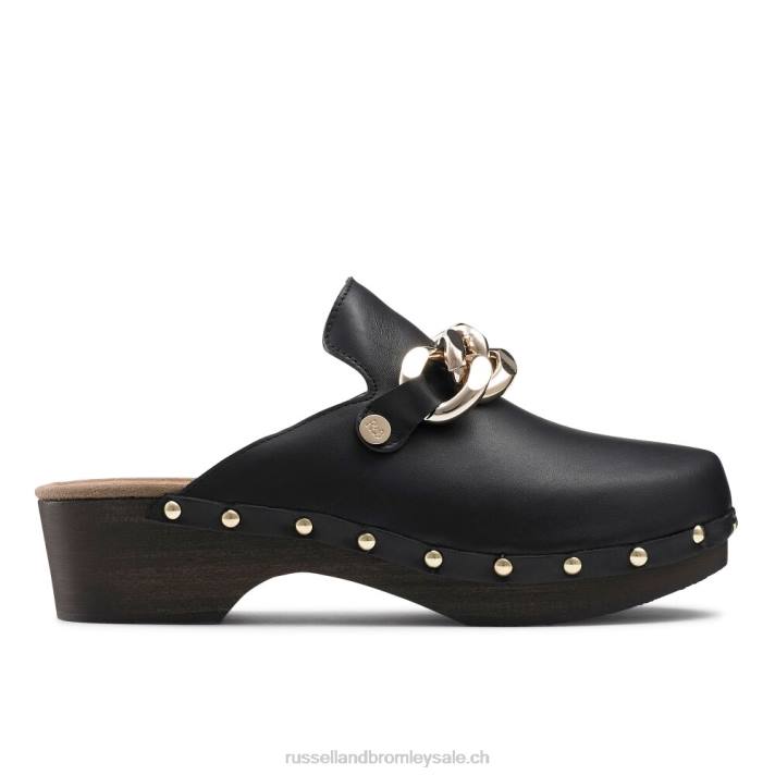 noir 8BN6230 femmes Russell And Bromley sabot fermé chaîne dellabosco