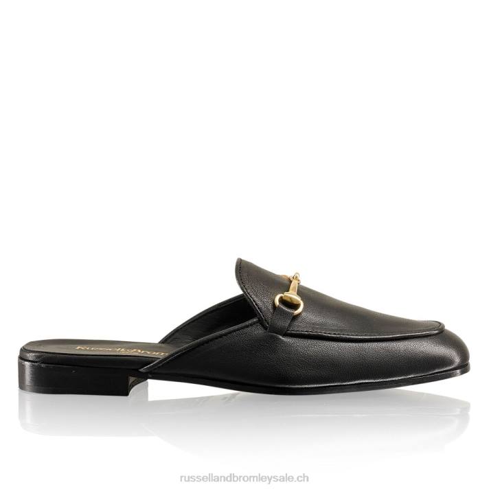 noir 8BN6236 femmes Russell And Bromley mocassins sans dossier mocassins