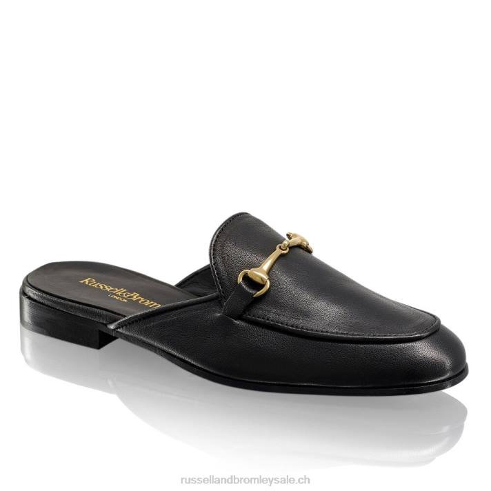noir 8BN6236 femmes Russell And Bromley mocassins sans dossier mocassins