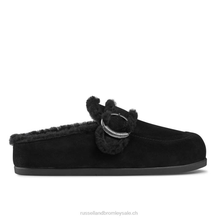noir 8BN6252 femmes Russell And Bromley mocassins sabots luxo sans dossier