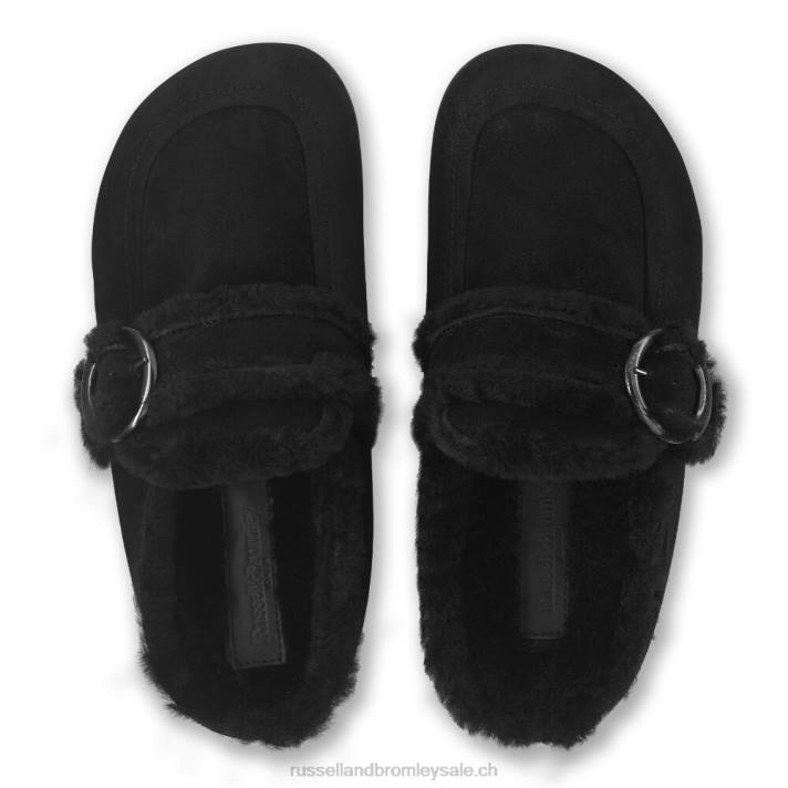 noir 8BN6252 femmes Russell And Bromley mocassins sabots luxo sans dossier