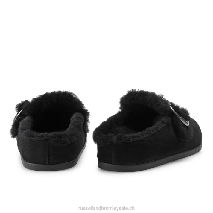 noir 8BN6252 femmes Russell And Bromley mocassins sabots luxo sans dossier