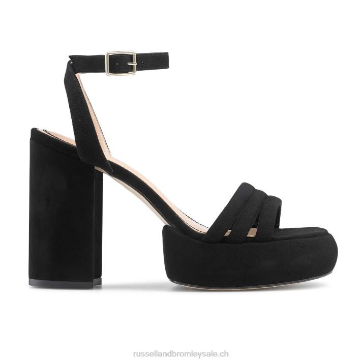 noir 8BN6418 femmes Russell And Bromley plate-forme extrême tubulaire de sucrerie