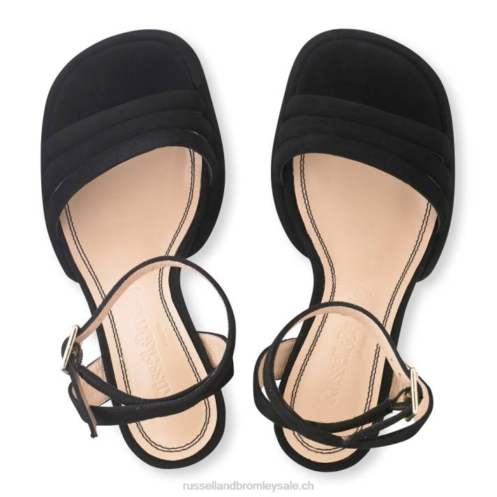 noir 8BN6418 femmes Russell And Bromley plate-forme extrême tubulaire de sucrerie