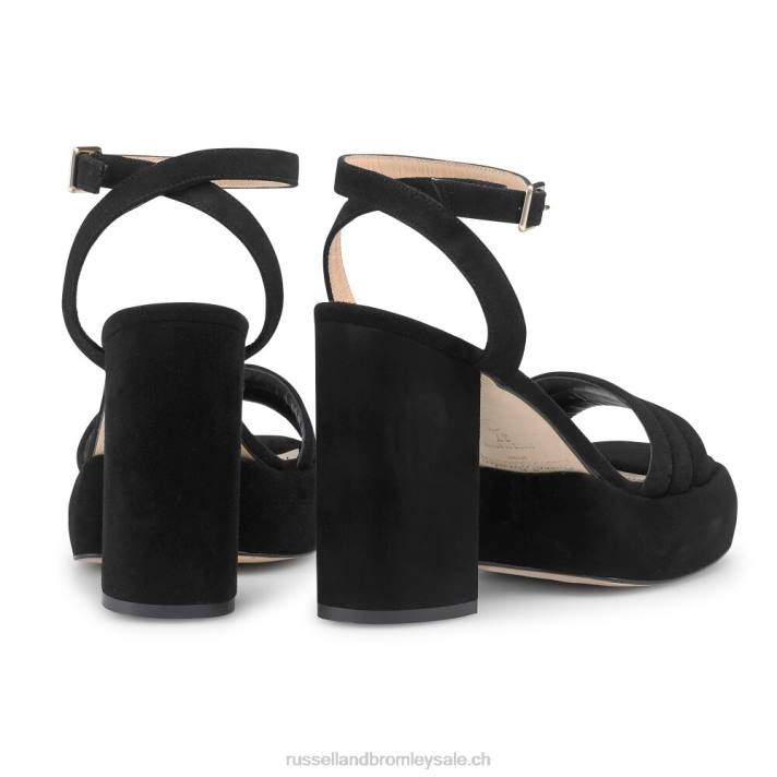 noir 8BN6418 femmes Russell And Bromley plate-forme extrême tubulaire de sucrerie