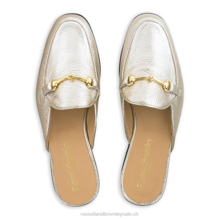 or 8BN6235 femmes Russell And Bromley mocassins sans dossier mocassins