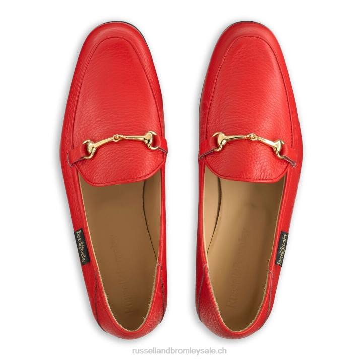 rouge 8BN6208 femmes Russell And Bromley mocassin mocassin à mors
