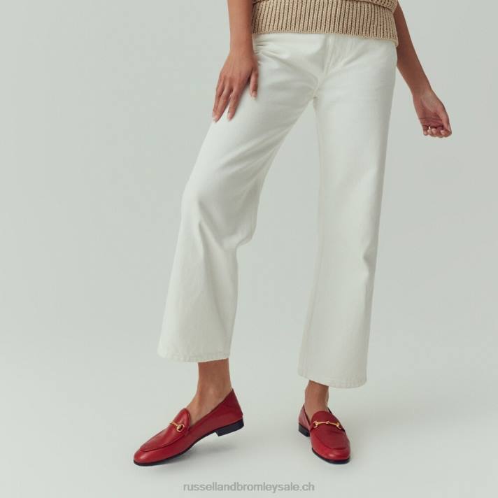 rouge 8BN6208 femmes Russell And Bromley mocassin mocassin à mors