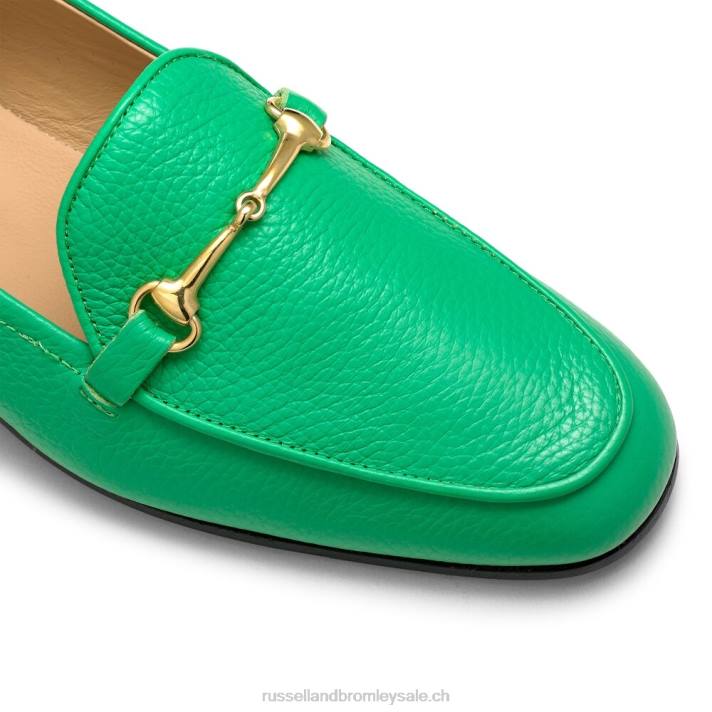 vert 8BN6213 femmes Russell And Bromley mocassin mocassin à mors