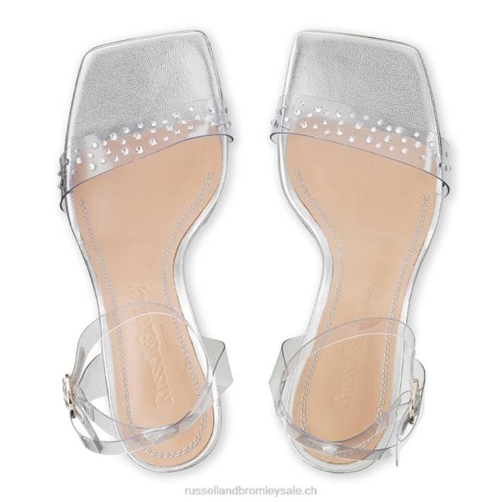 argent 8BN6148 femmes Russell And Bromley sandale en deux parties negroni