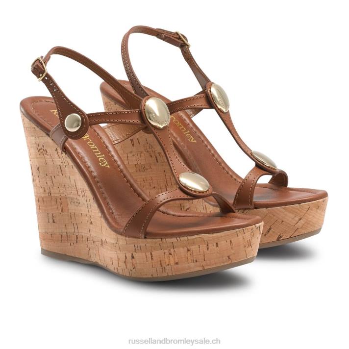beige 8BN6423 femmes Russell And Bromley talon compensé en liège