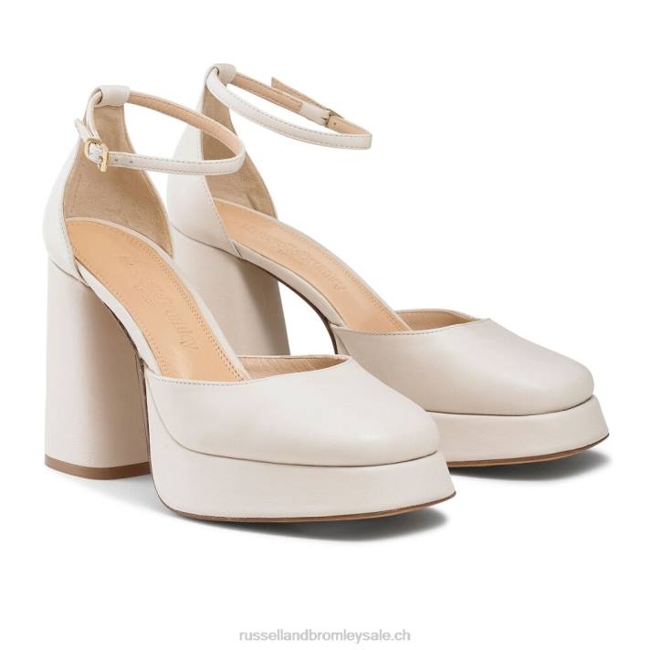 blanc 8BN6100 femmes Russell And Bromley plate-forme extrême sans faille