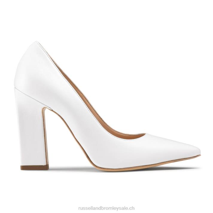 blanc 8BN6163 femmes Russell And Bromley Escarpin à talon lame 100points