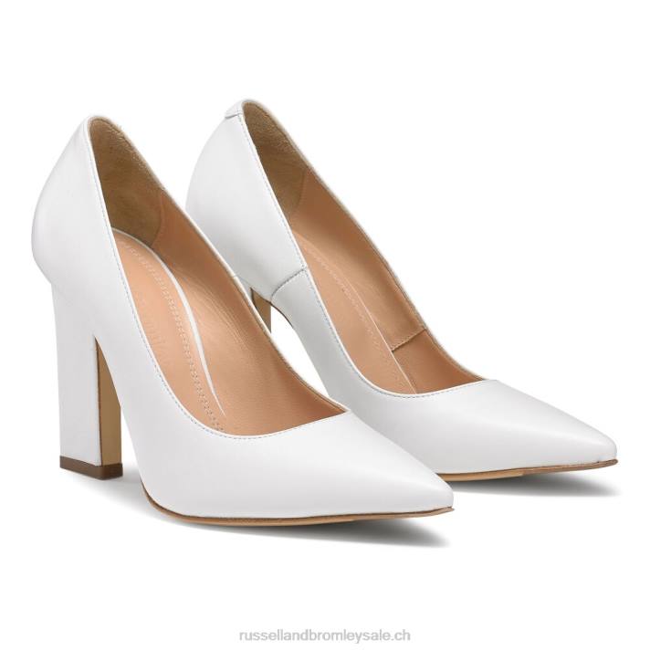 blanc 8BN6163 femmes Russell And Bromley Escarpin à talon lame 100points