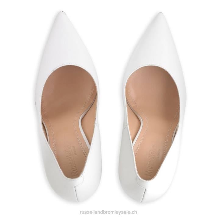 blanc 8BN6163 femmes Russell And Bromley Escarpin à talon lame 100points