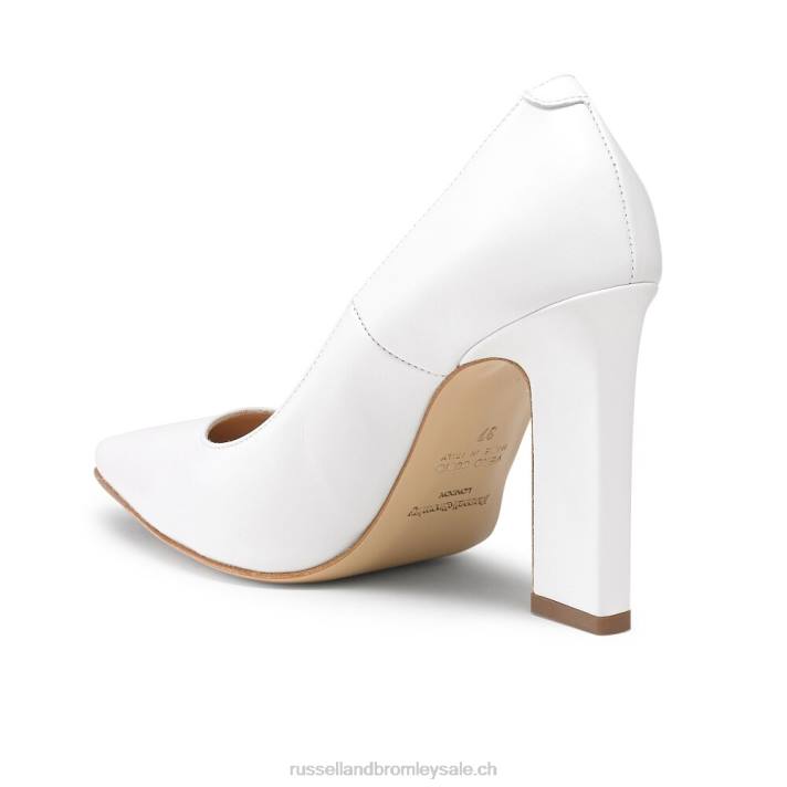 blanc 8BN6163 femmes Russell And Bromley Escarpin à talon lame 100points
