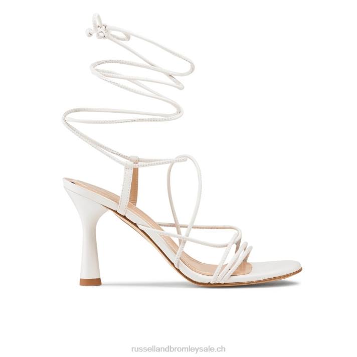 blanc 8BN6174 femmes Russell And Bromley sandale dragon à lanières et bout rond