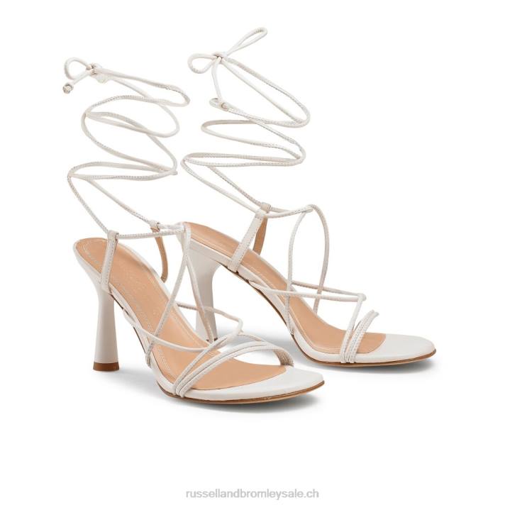 blanc 8BN6174 femmes Russell And Bromley sandale dragon à lanières et bout rond