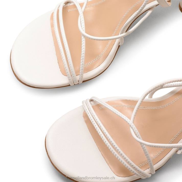 blanc 8BN6174 femmes Russell And Bromley sandale dragon à lanières et bout rond