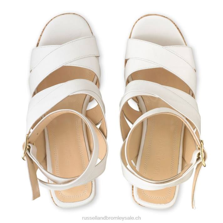 blanc 8BN6182 femmes Russell And Bromley coin à lanières bonheur