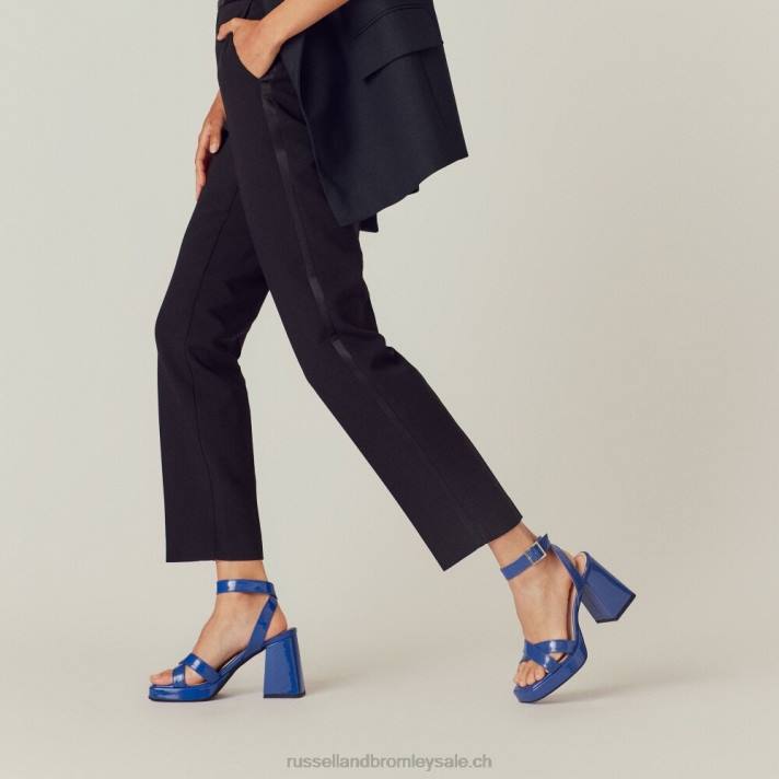 bleu 8BN6156 femmes Russell And Bromley sandale plateforme groovybaby