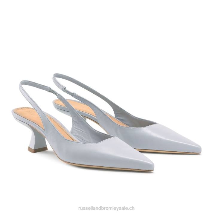 bleu 8BN690 femmes Russell And Bromley slingpoint slingback point pompe