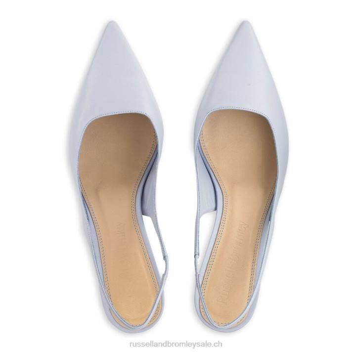 bleu 8BN690 femmes Russell And Bromley slingpoint slingback point pompe
