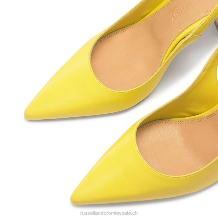 jaune 8BN6189 femmes Russell And Bromley pompe à pointe à bride arrière