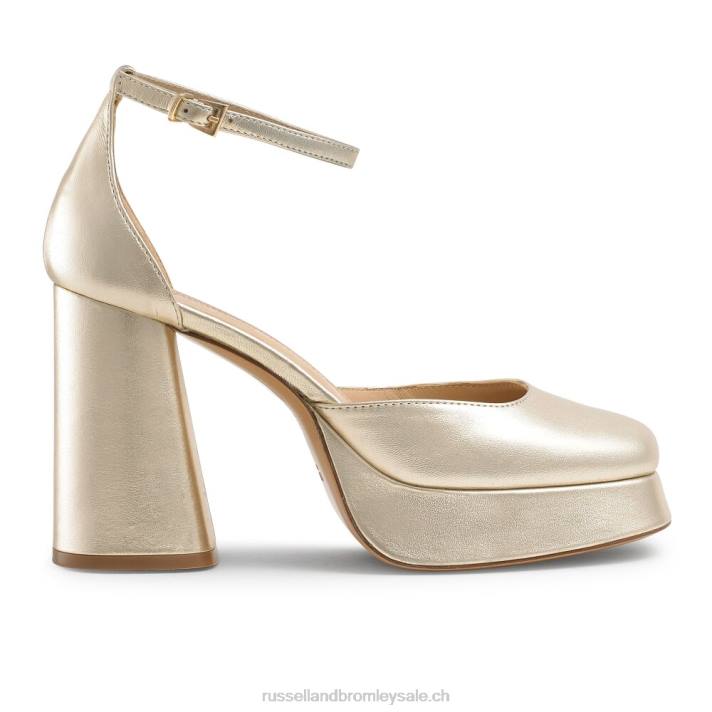 métallique 8BN6102 femmes Russell And Bromley plate-forme extrême sans faille
