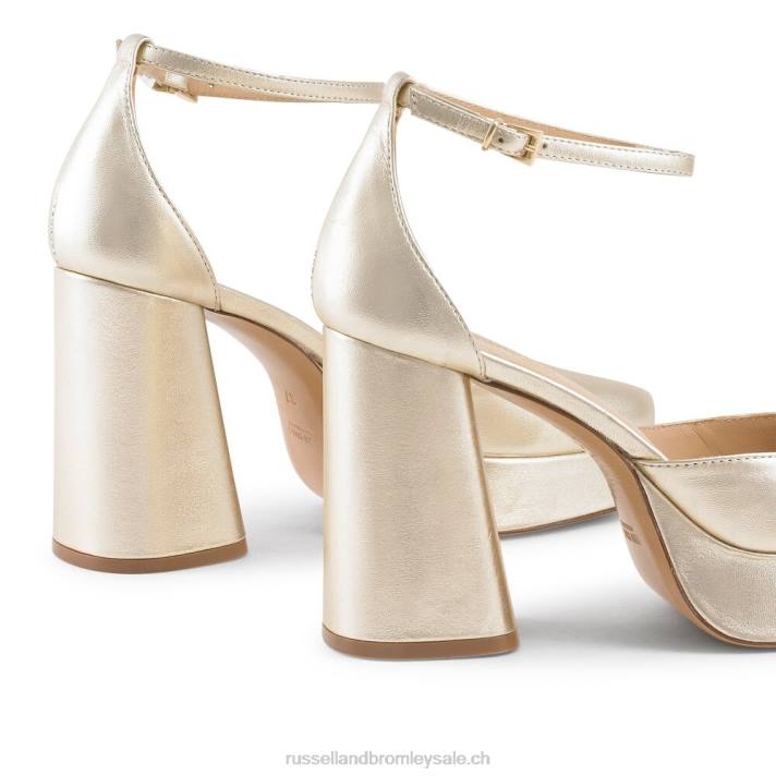 métallique 8BN6102 femmes Russell And Bromley plate-forme extrême sans faille