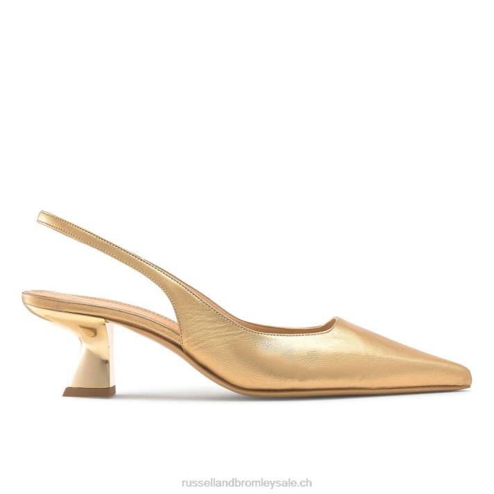 métallique 8BN6118 femmes Russell And Bromley slingpoint slingback point pompe
