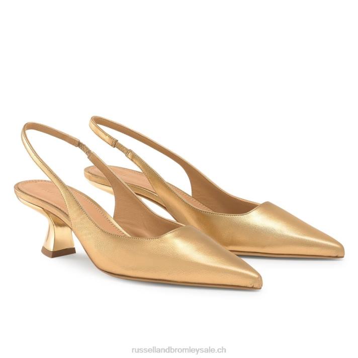 métallique 8BN6118 femmes Russell And Bromley slingpoint slingback point pompe