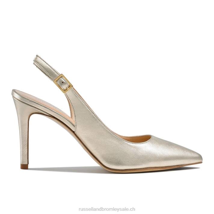 métallique 8BN6157 femmes Russell And Bromley 85slingback 85mm